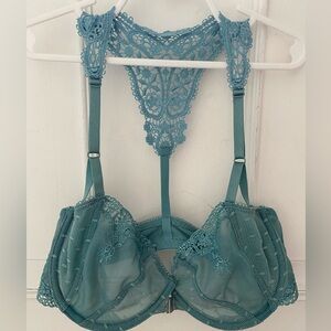 Free People Teal Lace Bra